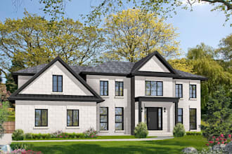 do professional exterior interior rendering of town house