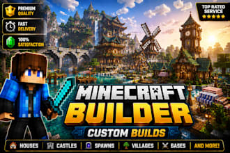 build minecraft houses, castles, villages, spawns and bases