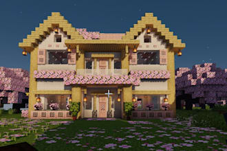 build minecraft houses, castles, villages, spawns and bases