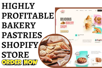 design bakery shopify cake cookies pastry store restaurant food bakery website
