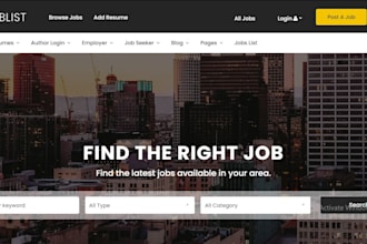 build job board website, recruitment website, job portal, job board, recruitment