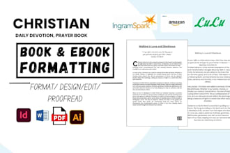 design, format christian ebook, daily devotion, prayer book journal amazon kdp