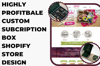 design custom subscription box shopify store membership subscription website