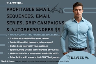 write profitable email sequences, email series, drip campaigns, autoresponders
