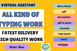 do a fast typing job, retype scanned documents, your typist