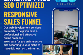 build up a landing page or design a wordpress website