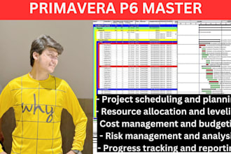 prepare complete schedule on primavera p6 or ms project