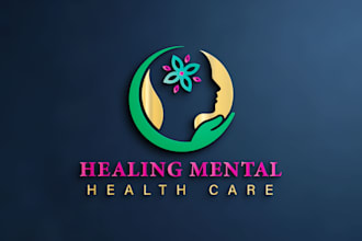 do mental health medical home care and minimalist logo design