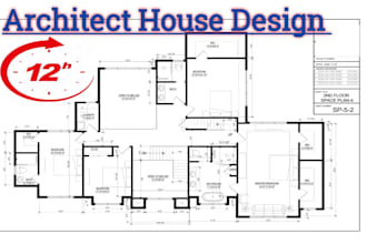 create architect house design, 2d house floor plan