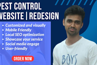 pest control website and redesign clone website