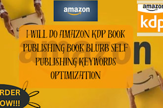 do amazon KDP book publishing book blurb self publishing keywords optimization