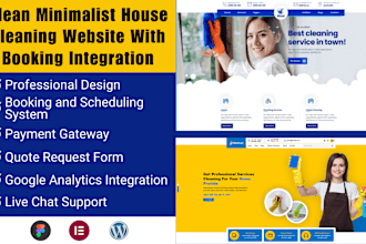 build your house cleaning website, office cleaning or janitorial website