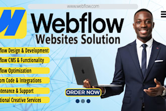 design, redesign and update your webflow website