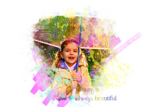 do trendy custom watercolor graphic and t shirt design