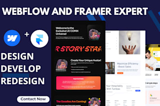 build professional framer or webflow website, figma to framer, figma to webflow