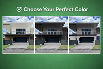 change house exterior color with realistic rendering