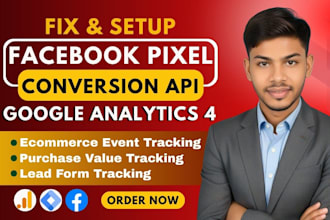fix or setup facebook pixel with conversion api google analytics 4 by gtm