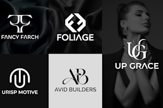 do a minimalist monogram or initial letter logo design for your clothing brand