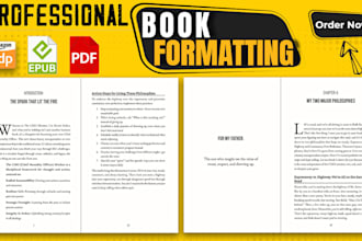 format your book or ebook for amazon KDP, ingramspark, or print