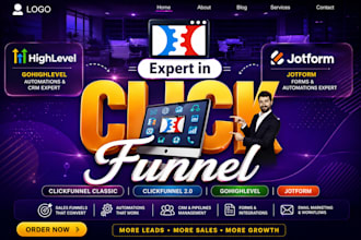create clickfunnels 2 0 sales funnels gohighlevel automations ghl jotform expert