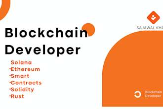 be working  on webdapps smart contracts blockchain rust solana solidity