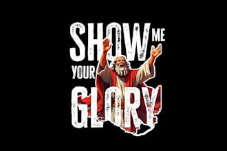 create cartoon illustration for christian t shirt design