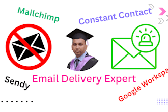 fix email deliverability in mailchimp, constant contact, sendy, google workspace