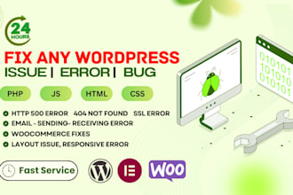 fix wordpress issues, wordpress website or errors