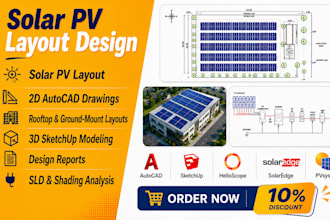 design professional solar pv layouts and site plans