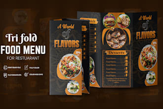 design the price list, flyer, digital menu, restaurant menu