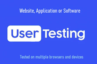 do user testing, product testing for your website, online store and app