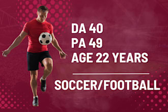 publish guest post on 40 da 22 year old soccer website