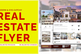 design both a modern real estate flyer and a business flyer