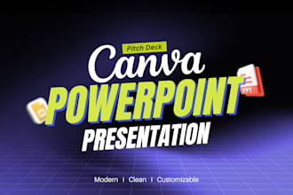 design investor pitch deck video or powerpoint presentation