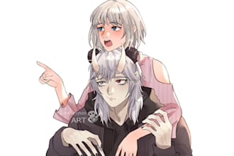 draw anime and manhwa webtoon style special for you