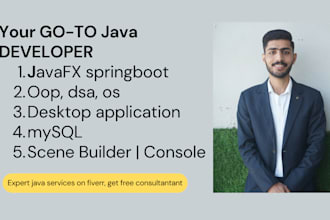 write java or javafx program with mysql db for your task, assignment, or project