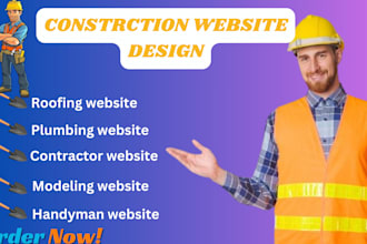 build construction remodeling plumbing handyman roofing website with SEO