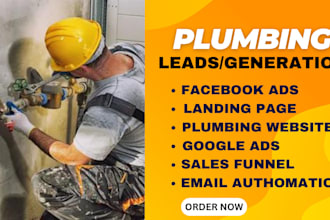 generate plumbing leads construction landing page facebook ads lead generation