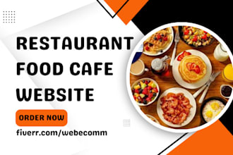 design business website restaurant food cafe hotel booking wix wordpress website