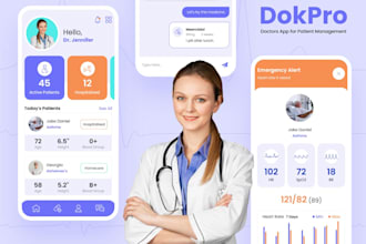 develop medical doctor app, hospital app, telemedicine website medical web app