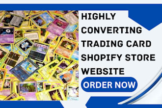design trading card shopify store sleek pokemon website sport game card website