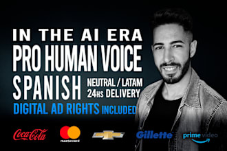 record male voice over in spanish commercial digital rights