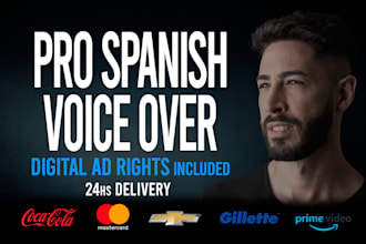record male voice over in spanish commercial digital use