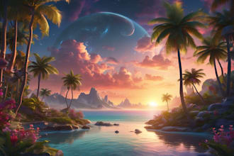 rest in this futuristic paradise