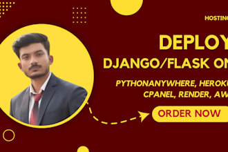 deploy django and flask app on pythonanywhere, heroku, cpanel, render, aws