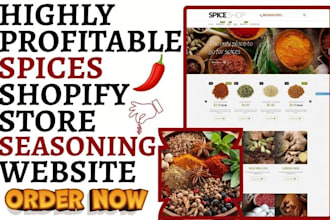 design spices shopify vegetable herb store pepper seasoning store spices website