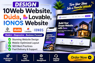 design 10web website, 10web, duda website website, lovable website ionos website