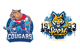 make sport, animal, tennis, hockey and mascot logo