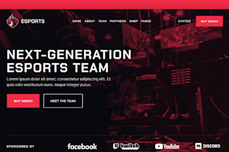 esport website design tournament website gaming website sport team club training