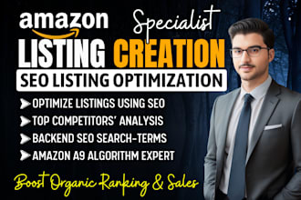 write amazon product listing description with SEO amazon listing optimization